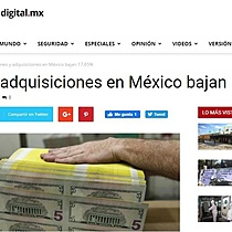 Fusiones y adquisiciones en Mxico bajan 17.65%